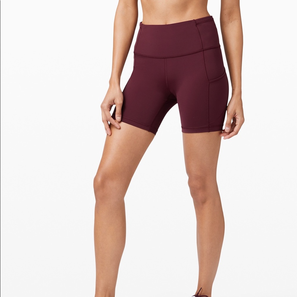 COPY - LULULEMON FAST AND FREE SHORT 6" CASSIS